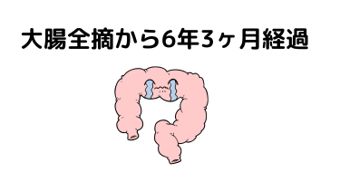 大腸全摘から6年3ヶ月経過　現況